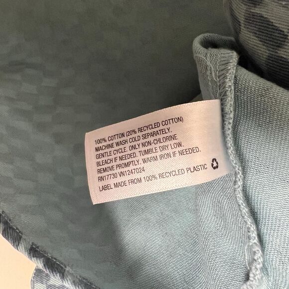 Future Collective Gabriella Johnson Denim Shirt Jacket Womens XL Blue Checkered - Picture 7 of 7